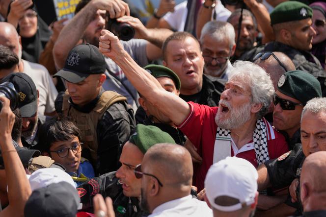 Georges Ibrahim Abdallah à son arrivée à l’aéroport international Rafic-Hariri, à Beyrouth, le 25 juillet 2025.