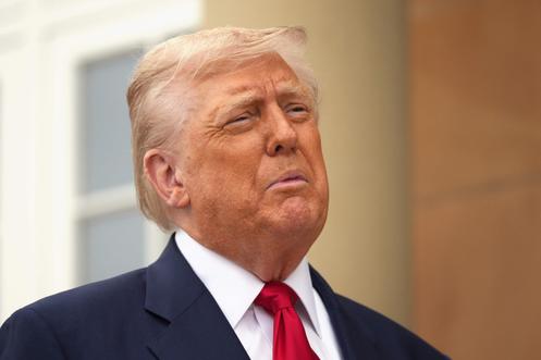 O presidente dos EUA, Donald Trump, em Turnberry, Escócia, em 28 de julho de 2025.
