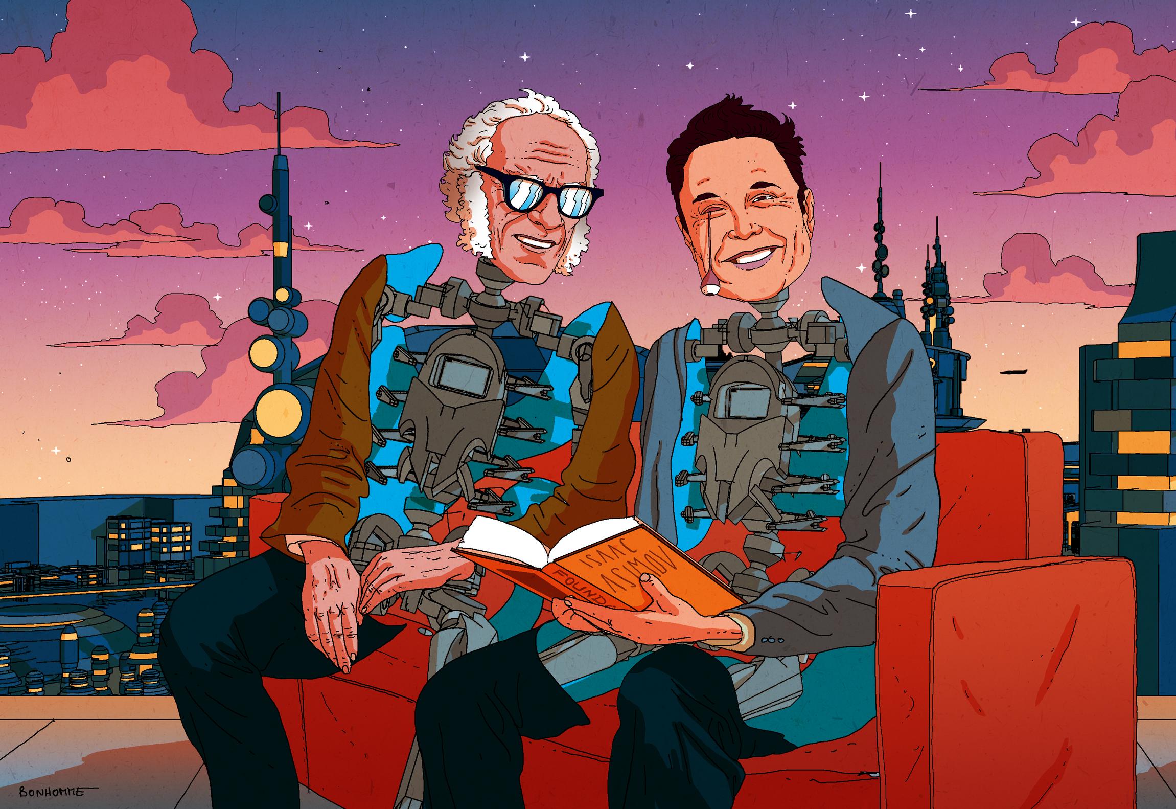 Isaac Asimov Elon Musk and the replacement of humans by robots