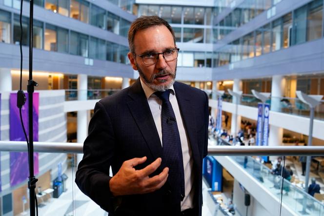 Pierre-Olivier Gourinchas, le chef économiste du Fonds monétaire international, au siège de l’institution financière à Washington, le 21 avril 2025.