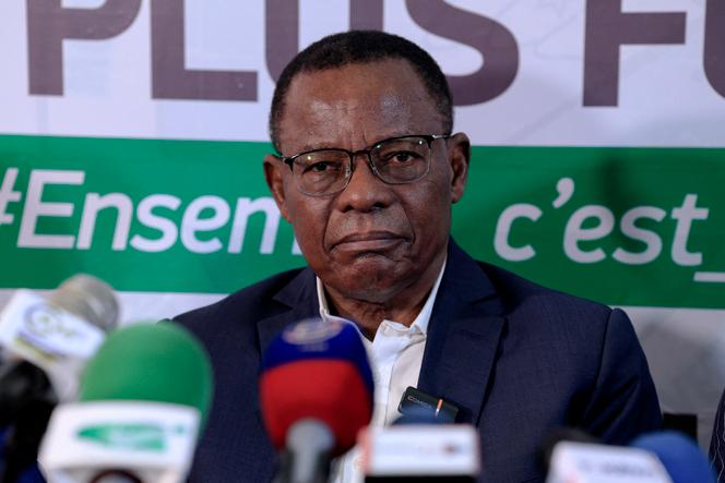 L’opposant camerounais Maurice Kamto lors d’une conférence de presse à Yaoundé, le 19 juillet 2025.
