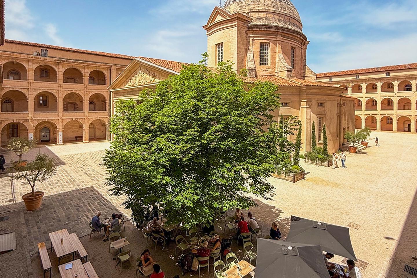 Dining at Old Charity Cultural Center in Marseille