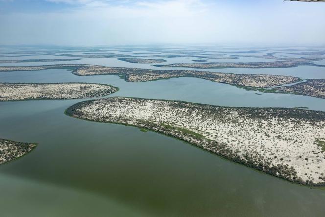 Vue aérienne du Lac Tchad, le 18 juin 2025.