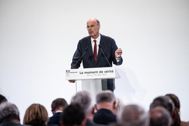 Le ministre de l’économie, Eric Lombard, à Paris, le 15 juillet 2025.