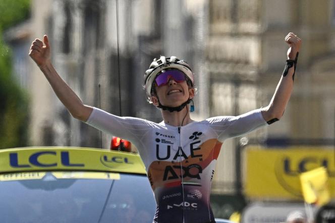 Maëva Squiban à l’arrivée de la 6ᵉ étape du Tour de France Femmes, à Ambert (Puy-de-Dôme), le 31 juillet 2025.