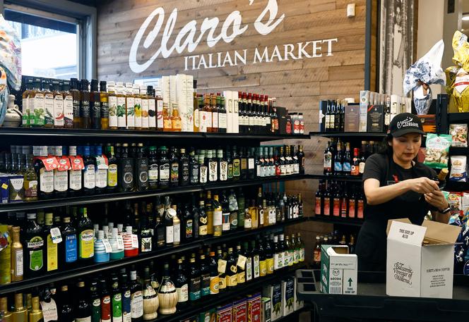 Une épicerie de produits italiens à Arcadia (Californie, Etats-Unis), le 4 avril 2025.