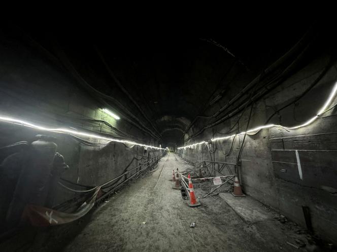 Un tunnel de la mine de cuivre El Teniente, près de Rancagua, au Chili, le 30 juillet 2024.