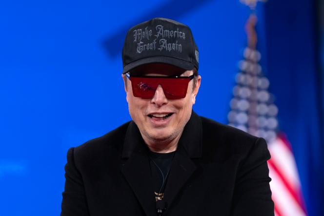 Elon Musk, lors de la convention du rassemblement annuel des conservateurs américains, à Oxon Hill (Maryland), le 20 février 2025.