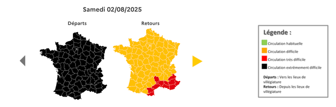 Les prévisions pour le samedi 2 août 2025.