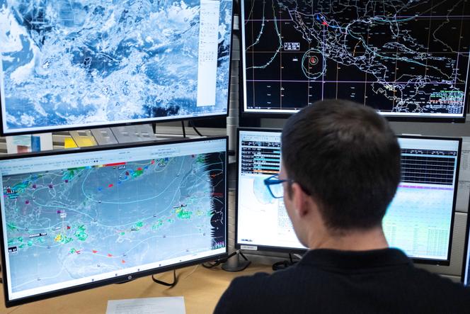 Centre national des ouragans de l’Agence américaine d’observation océanique et atmosphérique (NOAA) à Miami, en Floride, aux Etats-Unis, le 30 mai 2025.