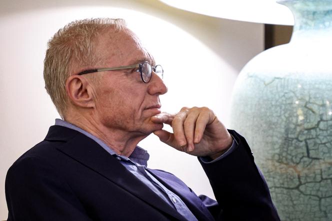 L’écrivain israélien David Grossman lors d’une céremonie de remise de prix à Jérusalem, le 12 avril 2023.