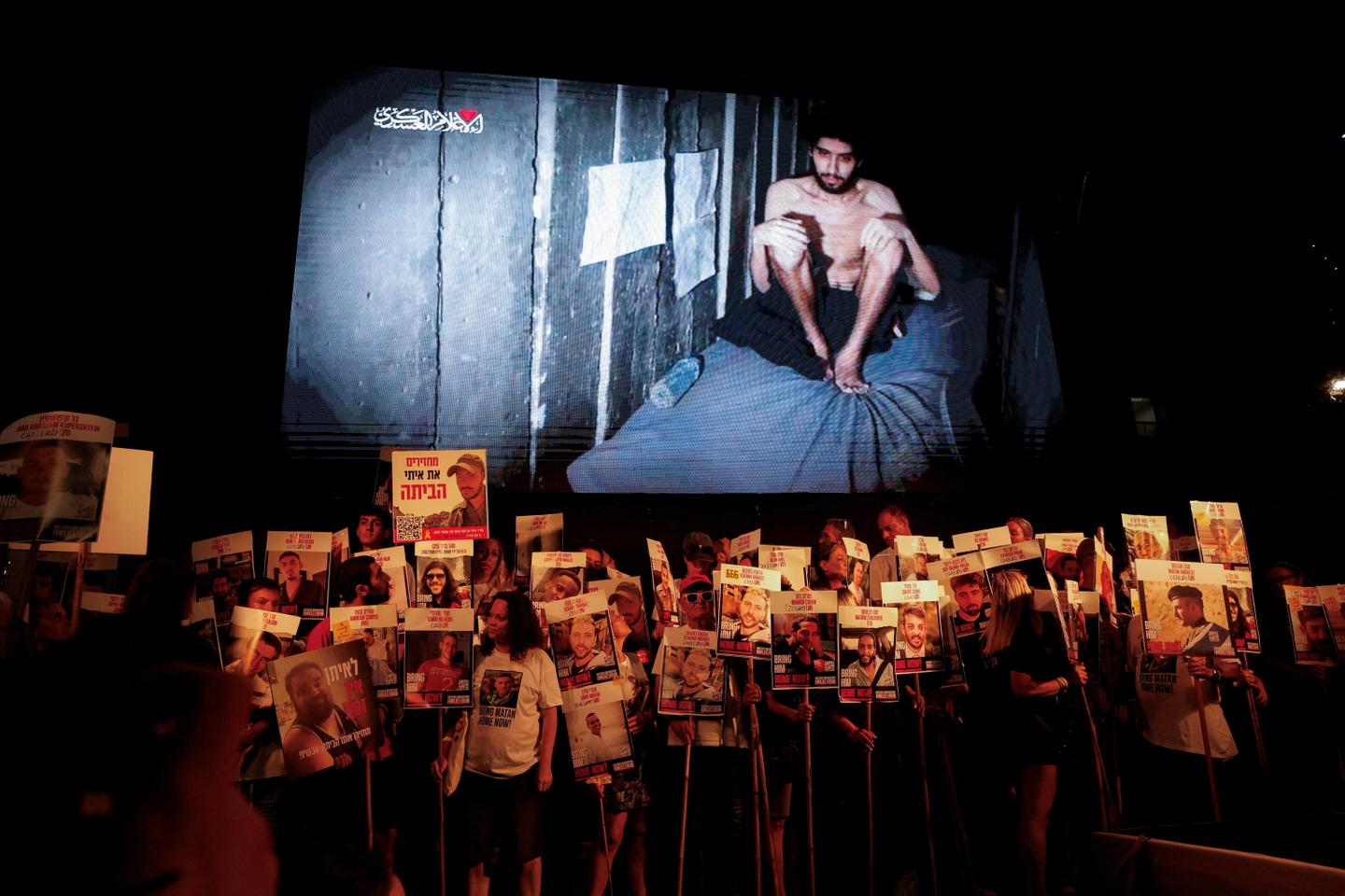 Macabre video of the last hostages held by Hamas shocks Israel