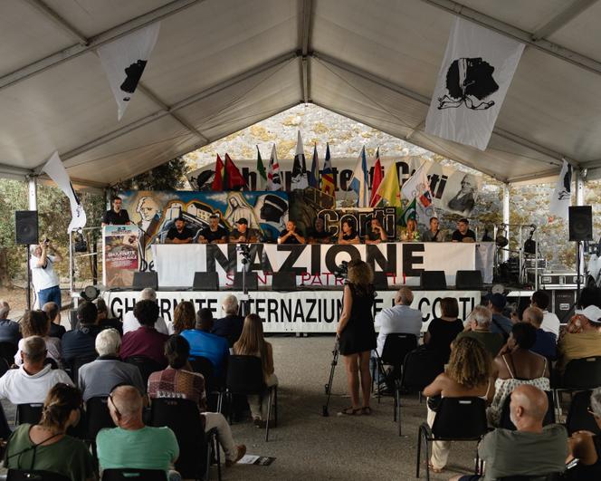 A Corte, lors de la 43e édition des Journées internationales de Corte (Haute-Corse), dimanche 3 août 2025.. 