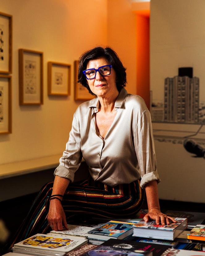 Rina Zavagli-Mattotti, à la Galerie Martel, spécialisée en arts graphiques, à Paris, le 23 juin 2025.