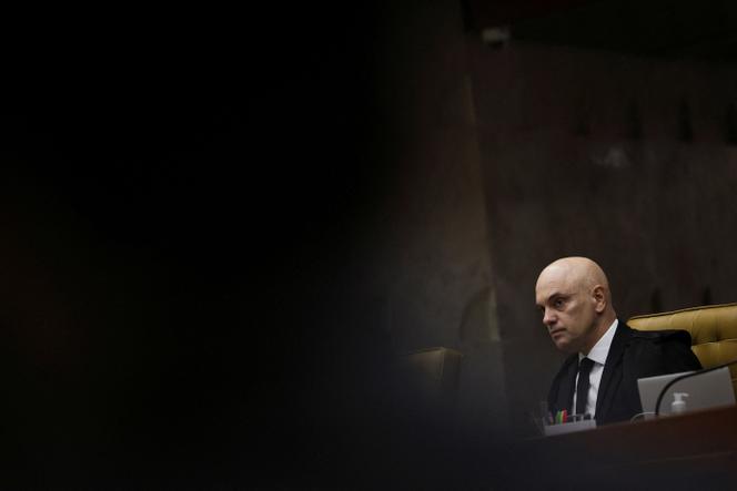 Le juge Alexandre de Moraes, au Tribunal suprême fédéral, à Brasilia (Brésil), le 1ᵉʳ août 2025. 