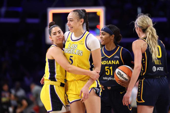 Lors du match entre les Los Angeles Sparks et l’Indiana Fever, le 5 août 2025, à Los Angeles (Californie, Etats-Unis).