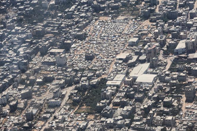 Vue aérienne de la ville de Gaza, le 7 août 2025.