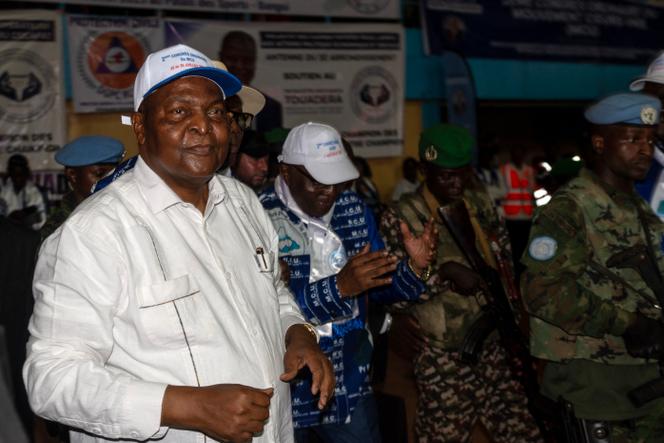 Le président centrafricain, Faustin-Archange Touadéra, à Bangui, le 26 juillet 2025.