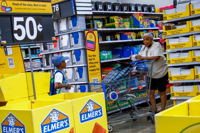 Dans un supermarché Walmart à Secaucus, dans le New Jersey, aux Etats-Unis, le 11 juillet 2024. 