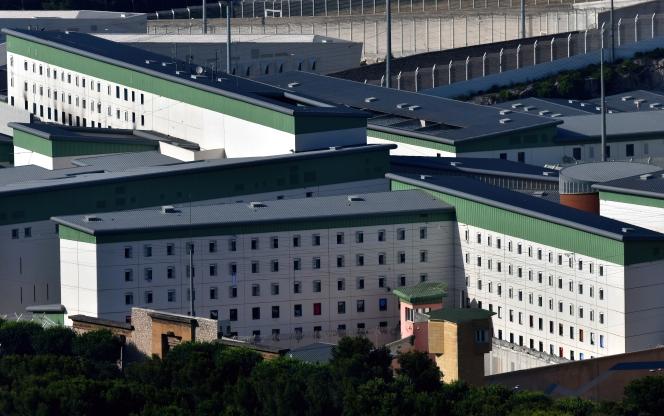 Vue sur la prison des Baumettes à Marseille et son extension, les Baumettes 3 qui devraient être inaugurées fin 2025, à Marseille, le 25 juin 2025. 