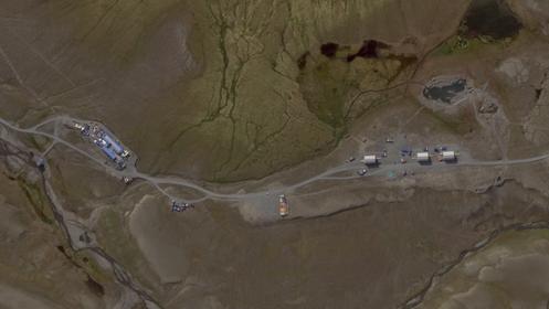 Image satellite fournie par Planet Labs du site de Pankovo, en Nouvelle-Zemble, le 7 août 2025.