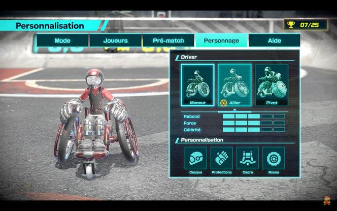 Il est seulement possible d’opter pour trois types de personnages, plus ou moins rapides ou costauds.