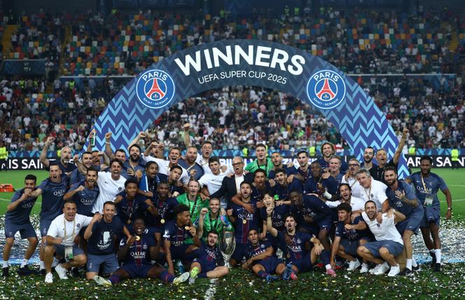 Les Parisiens ont remporté la Supercoupe d’Europe face à Tottenham, à Udine, en Italie, le 13 août 2025.