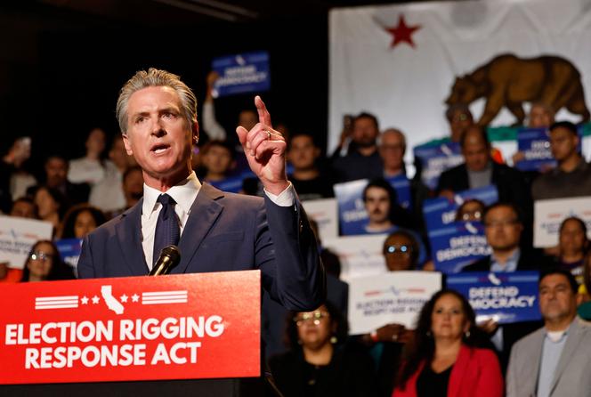 Le gouverneur de Californie, Gavin Newsom, à Los Angeles, le 14 août 2025.