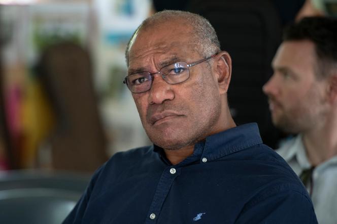 Le président du gouvernement de la Nouvelle-Calédonie, Alcide Ponga, à Pouembout (île de Grande Terre), le 1er mai 2025.