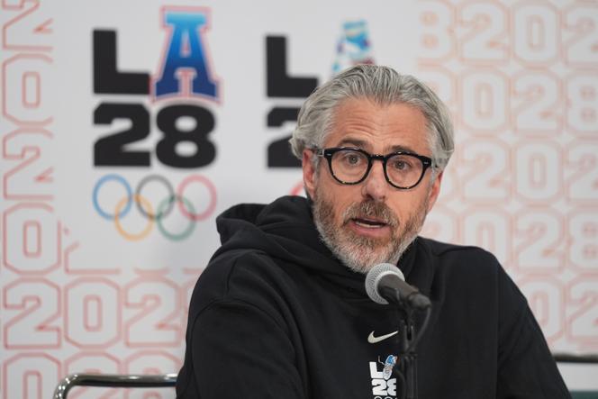 Casey Wasserman, presidente e presidente da LA28, durante uma entrevista coletiva em Los Angeles, na quinta -feira, 5 de junho de 2025.