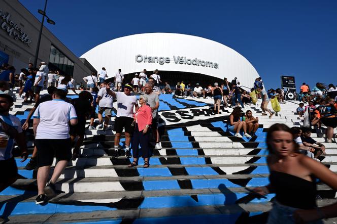 L’entrée du Stade Vélodrome, à Marseille, le 9 août 2025. 