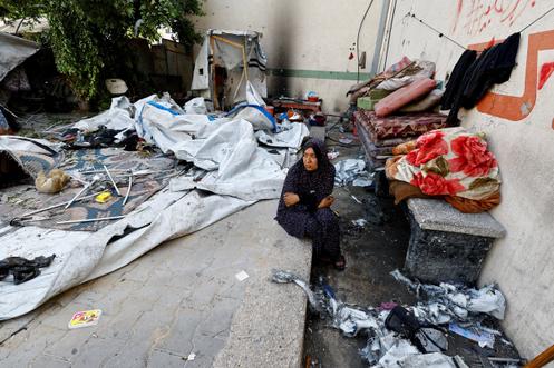 Après l’attaque israélienne de la veille, à Gaza, le 16 août 2025.
