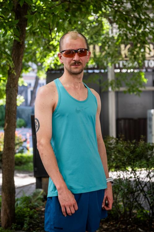 Konstiantin, 38 ans, producteur médias, à Kiev, le 16 août 2025. Il sera mobilisé le mois prochain.