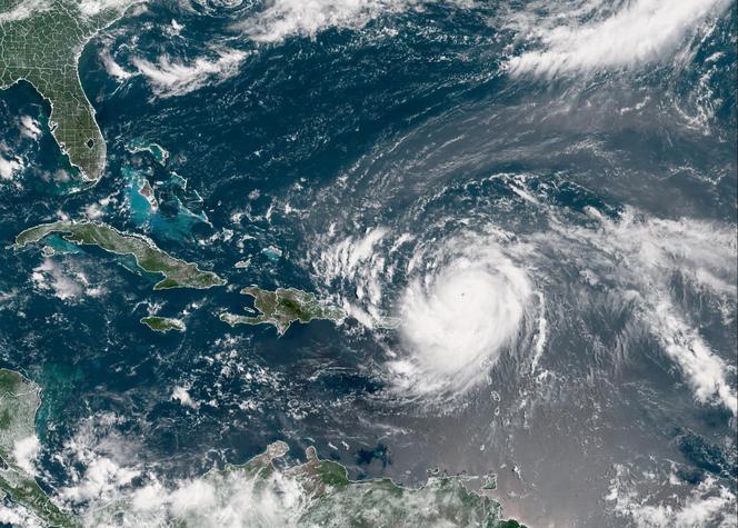 L’ouragan au dessus de l’océan Atlantique, le 16 août 2025.