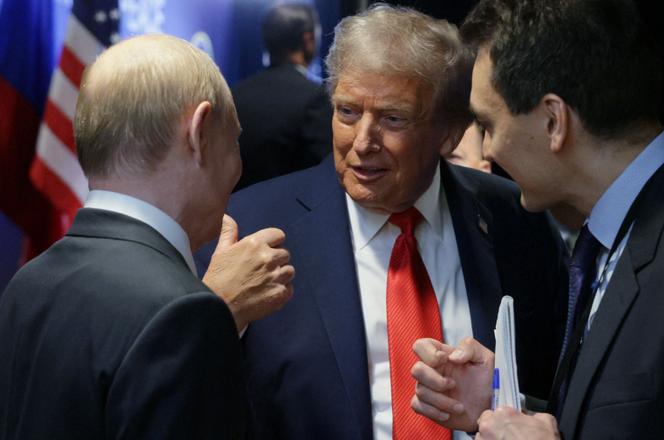 Donald Trump et Vladimir Poutine à Anchorage, en Alaska, vendredi 15 août 2025.