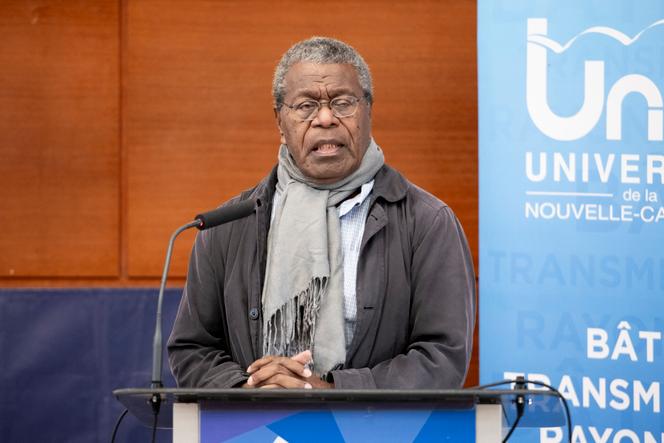 Jean-Pierre Djaïwe, porte-parole du  Parti de libération kanak, à Nouméa le 16 août 2025.