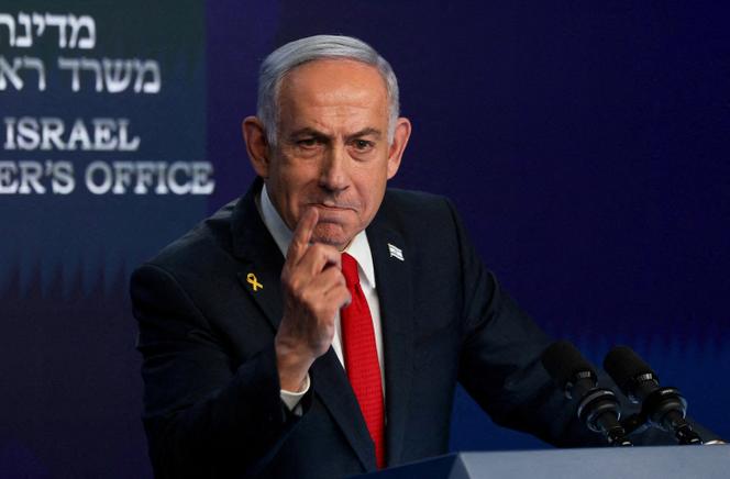 Le premier ministre israélien, Benyamin Nétanyahou, lors d’une conférence de presse, à Jérusalem, le 21 mai 2025
