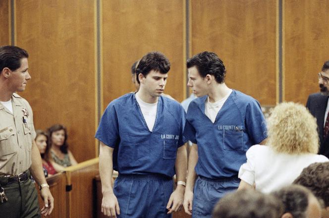 Lyle et Erik Menendez, au tribunal de Santa Monica (Californie), le 6 août 1990