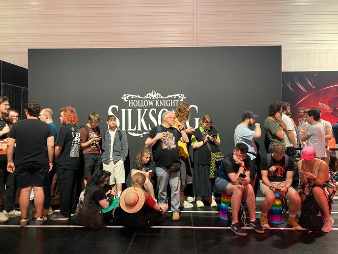La cabine dévolue à « Hollow Knight: Silksong », sur le stand Nintendo de la Gamescom, à Cologne (Allemagne), le 20 août 2025.