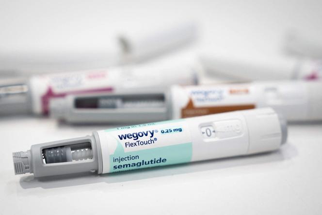 Le médicament Wegovy, fabriqué par le laboratoire pharmaceutique danois Novo Nordisk, photographié à Londres, en octobre 2024.