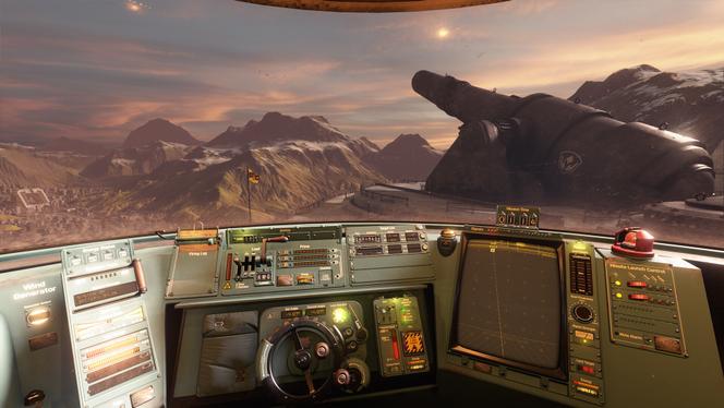 Barricadé dans son cockpit, notre personnage protège la Terre d’une menace venue du ciel.