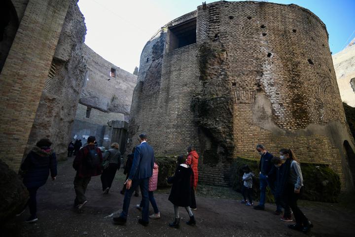 Le mausolée d’Auguste, à Rome, en mars 2021.