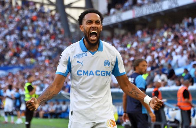 Pierre-Emerick Aubameyang, à Marseille, lors du match de Ligue 1 entre l’OM et le Paris FC, le 23 août 2025.