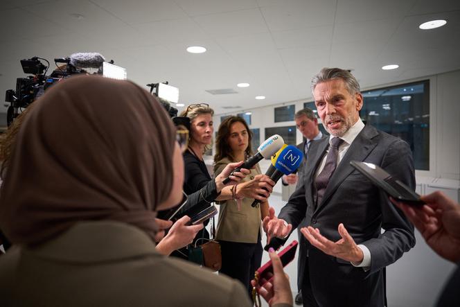 Caspar Veldkamp, le ministre des affaires étrangères néerlandais, à La Haye (Pays-Bas), le 22 août 2025.