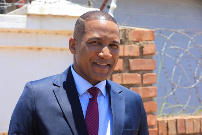 Le président du Botswana, Duma Boko, à Gaborone (Botswana), le 1ᵉʳ novembre 2024.