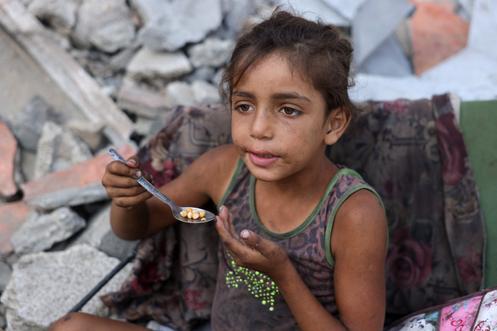 Perto de Jabalia, no norte da Faixa de Gaza, em 24 de agosto de 2025.