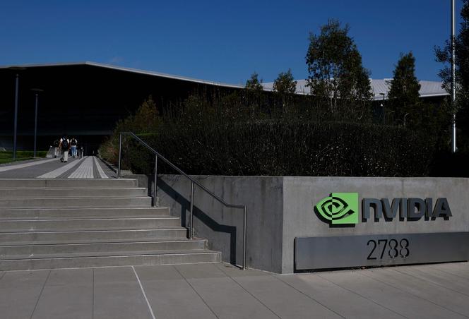 L’entrée du siège social de Nvidia, à Santa Clara (Californie), le 27 août 2025.