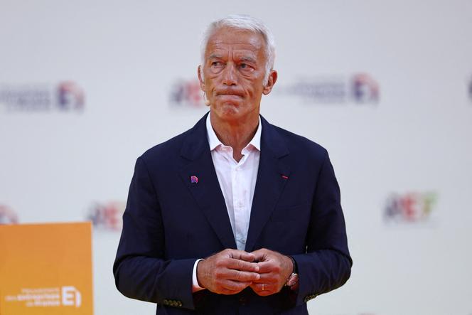 Le président du Medef, Patrick Martin, lors de son discours d’ouverture à l’université d’été de l’organisation patronale à Paris, le 27 août 2025. 