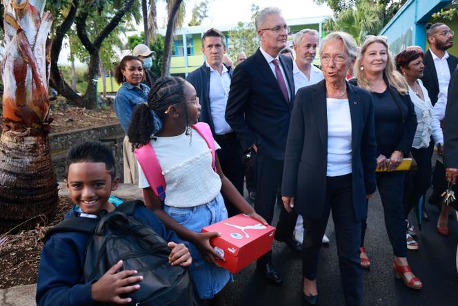  Elisabeth Borne, ministre de l’éducation, de l’enseignement supérieur et de la recherche, à Saint-Denis de la Réunion, le 19 août 2025.