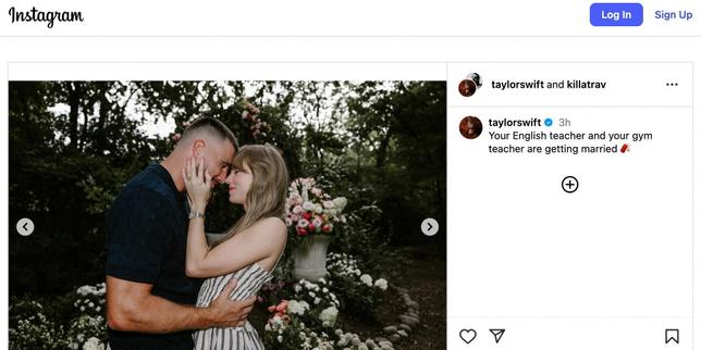 Taylor Swift annonce son mariage avec le joueur de football américain Travis Kelce